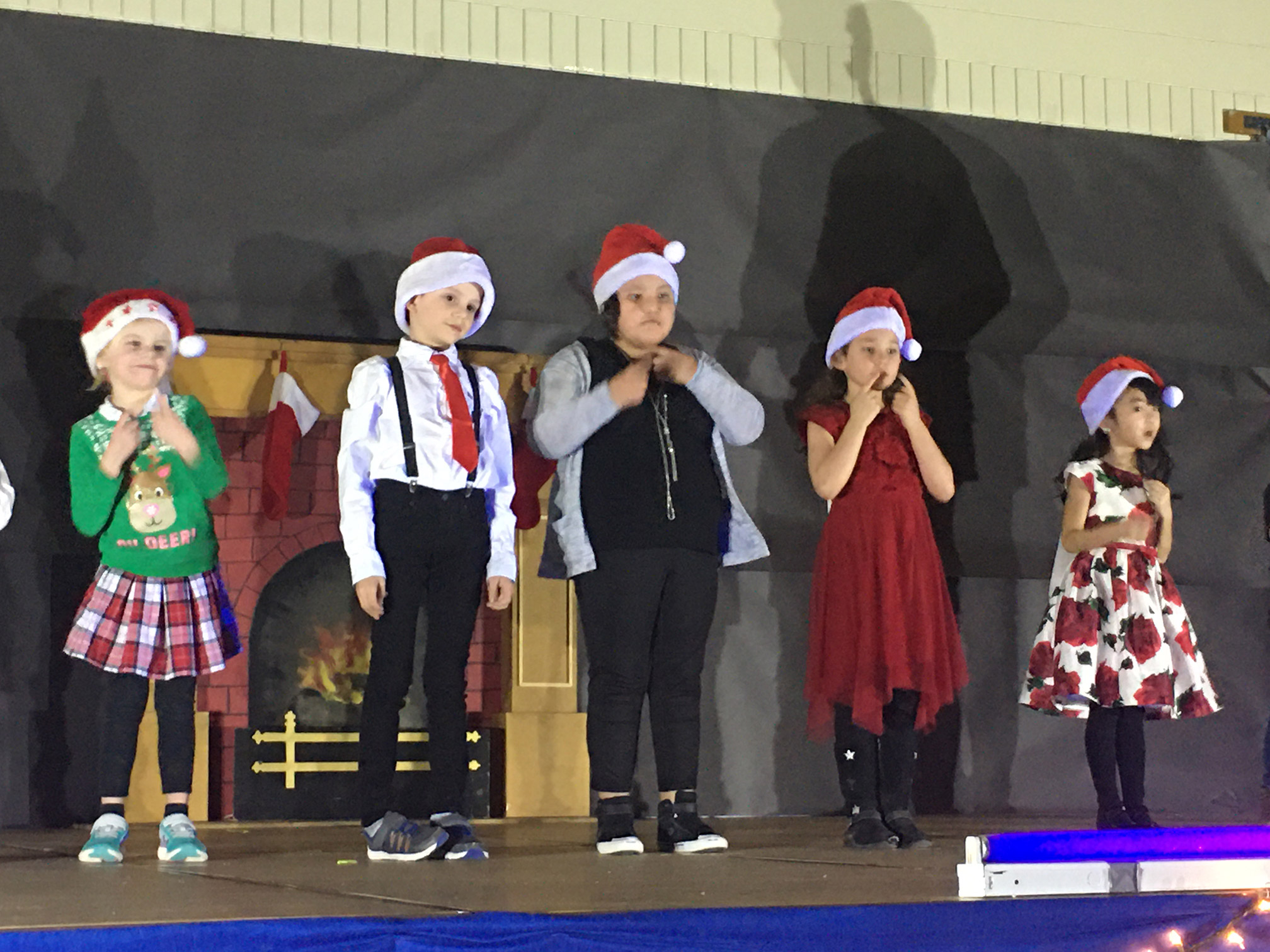 students perform for christmas