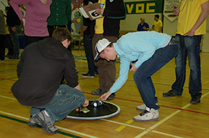 students participating in the ROBOT GAMES